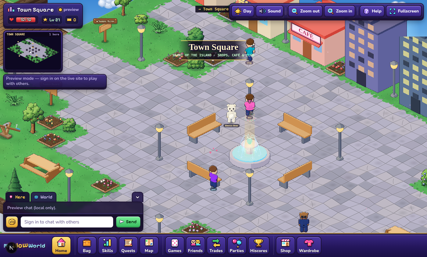 The Square fountain — toss a coin for a fortune.