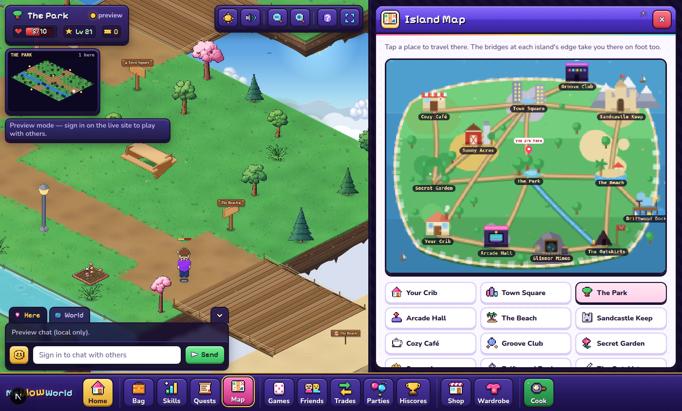 The storybook island map.